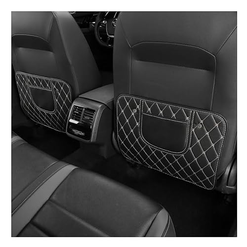 GNTHERF Auto Rücksitz Anti Kick Pad,für BMW 5-Series G30 G31 2018-2024 Wasserdicht Leder Rückenlehne Anti-Kick Pads Autositz RüCkenschutz,A von GNTHERF
