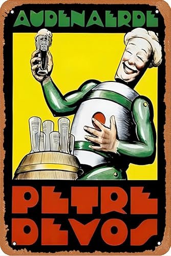 Audenaerde Petre Devos Roboter Werbung Poster Retro Reise Poster Eisen Poster Malerei Blechschild Vintage Wanddekoration für Cafe Bar Pub Zuhause Bier Dekoration Handwerk 8x12 Zoll Audenaerde Petre Devos Roboter Werbung Poster Retro Reise Poster Eisen Poster Malerei Blechschild Vintage Wanddekoration für Cafe Bar Pub Zuhause Bier Dekoration Handwerk 8x12 Zoll von GNTOET