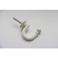 Mini Runde Metall Vorhang Wand Handtuch Haken Kleiderbügel - Weiß | 2Er Pack von GNTSDecor