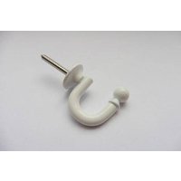 Mini Runde Metall Vorhang Wand Handtuch Haken Kleiderbügel - Weiß 30 Mm | 2 Stück von GNTSDecor