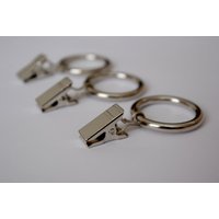 Vorhang Clips - Glänzend Silber Ø30mm/Ø35mm Ø40mm | Packung Mit 10 Vorhang Clips - Glänzend Silber Ø30mm/Ø35mm Ø40mm | Packung Mit 10 von GNTSDecor