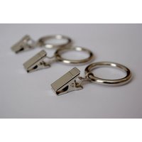 Vorhang Clips - Glänzendes Silber Ø35mm | Packung Mit 10 von GNTSDecor