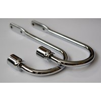 Vorhang Halten Rücken - Glänzendes Silber 150mm | Packung Mit 2 von GNTSDecor