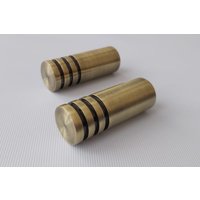 Vorhangstange Endfinials "Subway' - Antik Gold Für Ø19mm/0, 74 Inch Durchmesser Vorhangpfahl | 2Er Pack von GNTSDecor