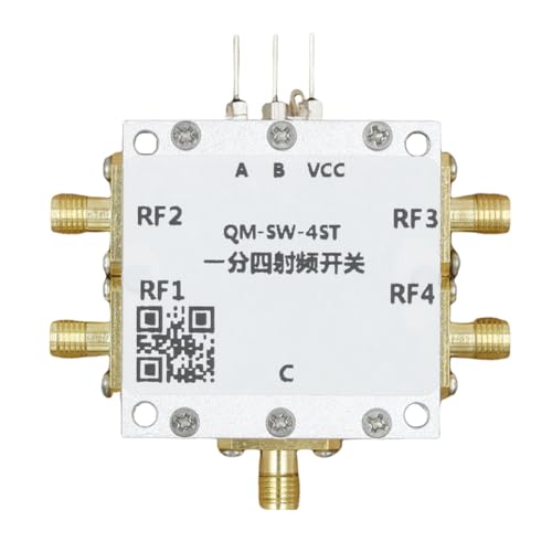GNURBDILFO 0,1-6 GHz HF-Schalter SP4T HF-Schalter Hochisolierter 1/4 Mikrowellen-Elektronikschalter HF-Schalter von GNURBDILFO