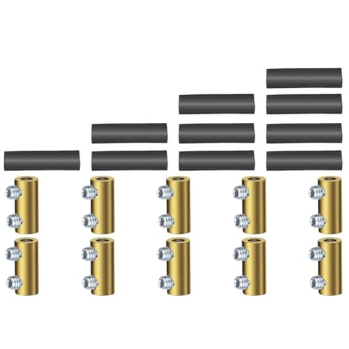 GNURBDILFO 10-Teiliges 10-AWG-Kabelverbinder-Muttern-Set, 60-A-Schnellverdrahtungsanschlussklemme mit Schrauben und Schrumpfschlauch GNURBDILFO 10-Teiliges 10-AWG-Kabelverbinder-Muttern-Set, 60-A-Schnellverdrahtungsanschlussklemme mit Schrauben und Schrumpfschlauch von GNURBDILFO