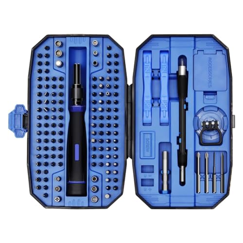 GNURBDILFO 152-In-1-Schraubendreher-Set, Kleines Magnetisches Schraubendreher-Set mit Etui, Elektronik-Reparatur-Werkzeug-Set für Computer, Laptop GNURBDILFO 152-In-1-Schraubendreher-Set, Kleines Magnetisches Schraubendreher-Set mit Etui, Elektronik-Reparatur-Werkzeug-Set für Computer, Laptop von GNURBDILFO