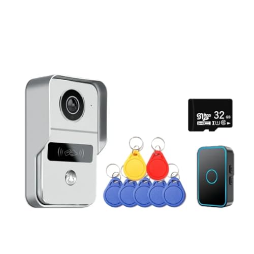 GNURBDILFO 2MP Tuya Türklingel WiFi Video Gegensprechanlage 1080P Kamera Bewegungsmelder Alarm Smart Home/Büro Fernentriegelung von GNURBDILFO