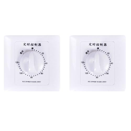 GNURBDILFO 2X Countdown Schalter 120 Minuten Hoch Leistungs Wasser Pumpen Timer Mechanischer Timer Countdown Steuerung 86 Panel von GNURBDILFO