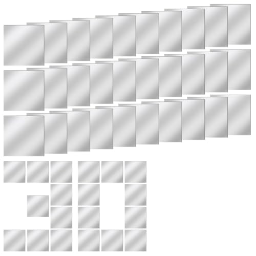 GNURBDILFO 30 Stück Selbstklebende Mini-Spiegelfliesen Aus Acryl, 5,1 cm im Quadrat, Hochauflösende Kleine Spiegelfliesen zum Basteln, 5 X 5 cm GNURBDILFO 30 Stück Selbstklebende Mini-Spiegelfliesen Aus Acryl, 5,1 cm im Quadrat, Hochauflösende Kleine Spiegelfliesen zum Basteln, 5 X 5 cm von GNURBDILFO