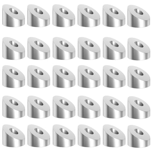 GNURBDILFO 30er-Pack Abgeschrägte Unterlegscheiben Aus Edelstahl, 1/4, 30 Grad, für 1/8 Bis 3/16 Deckkabelgeländer, T316 Marine Grade GNURBDILFO 30er-Pack Abgeschrägte Unterlegscheiben Aus Edelstahl, 1/4, 30 Grad, für 1/8 Bis 3/16 Deckkabelgeländer, T316 Marine Grade von GNURBDILFO
