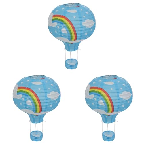 GNURBDILFO 3Stück 12 Heiß Luft Ballon Papier Laterne Lampenschirm Decken Leuchte Hochzeit, Blau Regenbogen GNURBDILFO 3Stück 12 Heiß Luft Ballon Papier Laterne Lampenschirm Decken Leuchte Hochzeit, Blau Regenbogen von GNURBDILFO