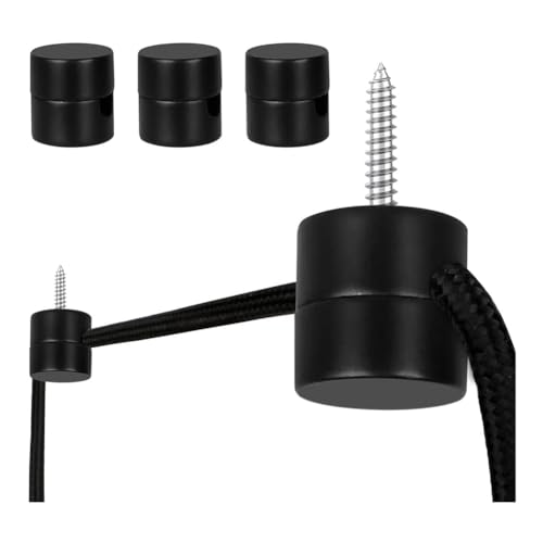 GNURBDILFO 3er-Pack Deckenhaken für Deckenhängelampen, Pendelleuchtenhaken für Deckenlampe, Deckenhaken, DIY-Lampe, Langlebig, Schwarz von GNURBDILFO