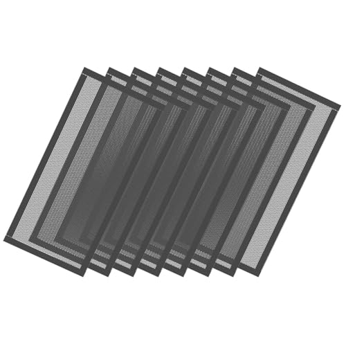 GNURBDILFO 4 X 10-Bodenlüftungsabdeckungen, Magnetische Lüftungsnetz-Lüftungsfilter, PVC-Bodenregister-Lüftungsgitter für Zuhause, 8 Stück von GNURBDILFO