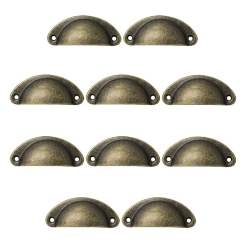 GNURBDILFO 40 Stück Griffe, Schubladengriffe, Schranktürgriff, Schublade, Antike Muschelform, Ziehgriff, Kommode, Schublade, Schrank, Medizinschrank von GNURBDILFO