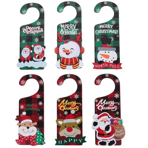 GNURBDILFO 6-Teiliges Geschenk-Haken-Set zum Aufhängen An der Tür, Weihnachtsdeko, Party-Zubehör, Weihnachtsdeko, Weihnachtsdekoration von GNURBDILFO