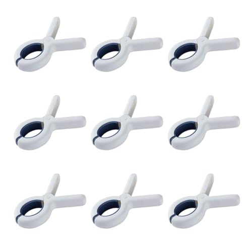 GNURBDILFO 9 Stück Winddichte Wäscheklammern, Robuste Große Wäscheklammern, für Strandtücher, Vorhänge, Steppdecken, Clips, Blau von GNURBDILFO