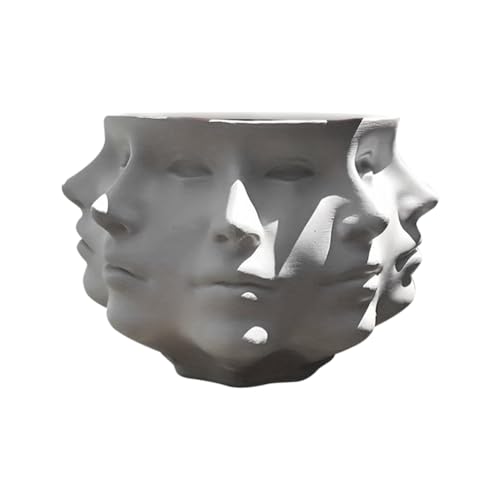 GNURBDILFO Blumentopf-Vasenform im Abstrakten Stil, Facettenreicher Blumentopf mit Menschlichem Gesicht, GNURBDILFO Blumentopf-Vasenform im Abstrakten Stil, Facettenreicher Blumentopf mit Menschlichem Gesicht, von GNURBDILFO