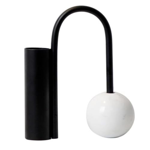 GNURBDILFO Eisenvase, Wohnzimmer, Schlafzimmer, Handgefertigte Dekoration, Handgefertigte Dekoration, Blumenarrangement, Heimdekoration, Schwarz S von GNURBDILFO