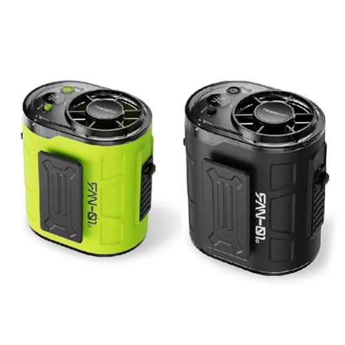 GNURBDILFO Flügelloser, An der Taille Montierter Elektrischer Ventilator, Cooler Taillenventilator mit Clip, 100 Geschwindigkeiten, Tragbarer Persönlicher Ventilator mit Clip (2 Stück) von GNURBDILFO