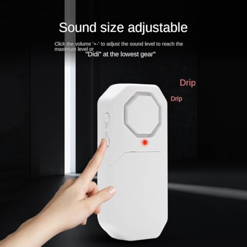GNURBDILFO Kabelloser Tür- und Fensteralarm, 140 DB Ton- und Lichtalarm, Multifunktionsalarm für die zu Hause, Diebstahlschutz von GNURBDILFO