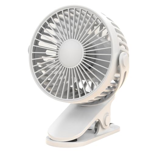 GNURBDILFO Kleiner Ventilator, USB-Aufladung, Tragbarer, Rotierender, Leiser Ventilator mit 3 Einstellbaren Geschwindigkeiten für das Schlafzimmer, Büro, B von GNURBDILFO