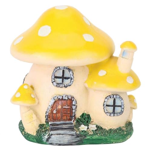 GNURBDILFO Miniaturstatue, Feengartenhausstatue Aus Kunstharz, Dekoratives Blumentopf-Ornament im Miniatur-Landschaftsgarten, Einfach zu Verwenden, Gelb GNURBDILFO Miniaturstatue, Feengartenhausstatue Aus Kunstharz, Dekoratives Blumentopf-Ornament im Miniatur-Landschaftsgarten, Einfach zu Verwenden, Gelb von GNURBDILFO