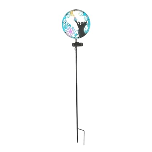 GNURBDILFO Solar-Katzenstecker für Den Außenbereich, Metall-Katzenfigur mit Solarleuchten, Gartendekoration, Terrasse, Rasen von GNURBDILFO