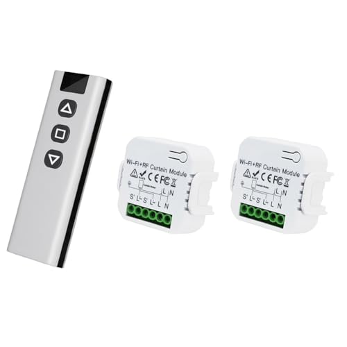 GNURBDILFO Tuya Smart Curtain Switch WiFi 433 MHz Rollladen-Jalousie-Steuermodul mit -Fernbedienung für Elektrische Rollläden GNURBDILFO Tuya Smart Curtain Switch WiFi 433 MHz Rollladen-Jalousie-Steuermodul mit -Fernbedienung für Elektrische Rollläden von GNURBDILFO