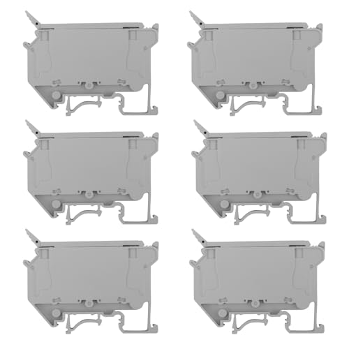 GNURBDILFO UK5- UK5RD mit LED-DIN-Schienen-Sicherungsklemmensockel, Trennklemmenblock-Schraubklemme (Packung mit 6 Stück,), Einfache Installation von GNURBDILFO