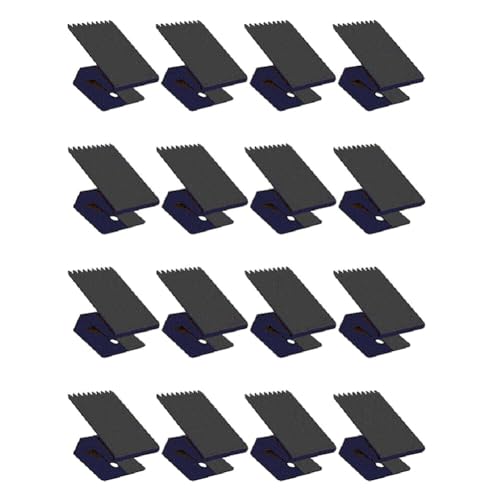 GNURBDILFO Universell Einsetzbare und Wiederverwendbare Geklebte Holzklammern für mit Türgriffen und Schrauben, Verpackt zu 16 Stück, Schwarz von GNURBDILFO