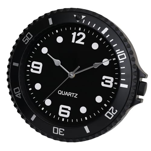 GNURBDILFO Wanduhr Modernes Design Leise Quarznadel Luxus Wanduhr Leise Sweep Second Home Wanduhr Langlebig Schwarz von GNURBDILFO