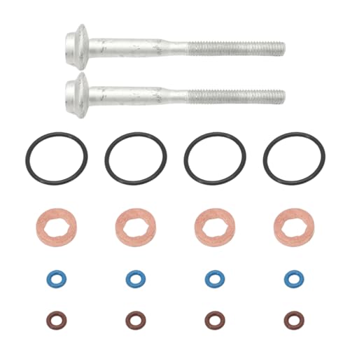 GNXfixt 4 x Dichtungssatz + 2 x Schraubensatz für Injektor Einspritzdüse Schraubensatz Kompatible 1.6 TDI CAYB CAYC CAYA CAYE CAYD CLNA von GNXFixt