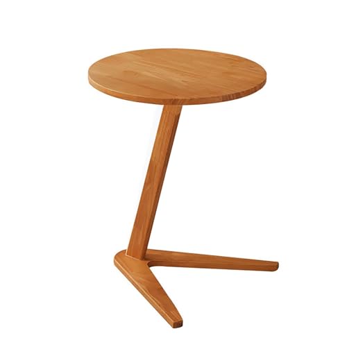 Beistelltisch Sofa, Runder Beistelltisch aus massivem Eichenholz, C-förmig, Mehrfarbig, mehrere Größen(A,40x62cm(15.7x24.4in)) von GNYVZXPLQ