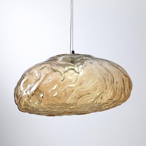 Beistelltisch Sofa, Wolkenförmige Pendelleuchte aus Glas, höhenverstellbar, E27, Mehrfarbig, mehrere Größen(Amber,13.78"(35cm)) von GNYVZXPLQ