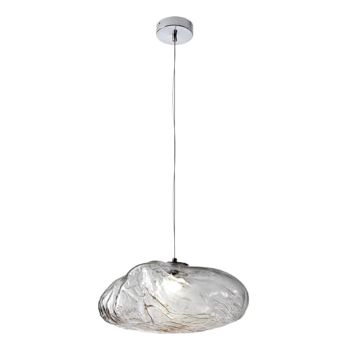 Beistelltisch Sofa, Wolkenförmige Pendelleuchte aus Glas, höhenverstellbar, E27, Mehrfarbig, mehrere Größen(Clear Color,15.75"(40cm)) von GNYVZXPLQ