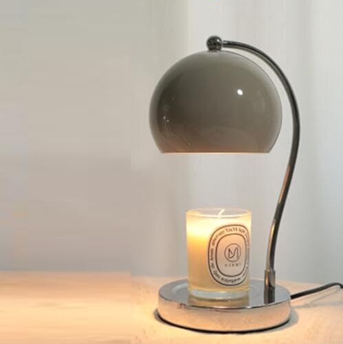 GNYVZXPLQ Beistelltisch Sofa, Retro Glas Kerzenwärmer Lampe Dimmbar Timer Aromatherapie 2x50W Grau 33x15cm Wohndeko von GNYVZXPLQ