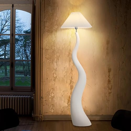 GNYVZXPLQ Beistelltisch Sofa, Stehlampe Dimmbar Stoffschirm Plug-In 65-Zoll Multicolor for Wohnzimmer Schlafzimmer Büro(White) von GNYVZXPLQ