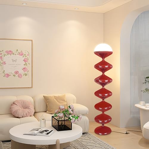GNYVZXPLQ Beistelltisch Sofa, Stehleuchte Dome Dimmbares Stehlicht Mit Fußschalter Multicolor(Red) von GNYVZXPLQ