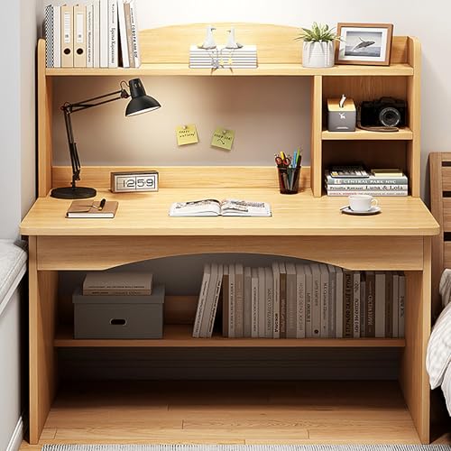 GNYVZXPLQ Computer-Tisch, Stehpult for das Home Office mit Ablagefächern for Schlafzimmer und Wohnzimmer, Mehrfarbig, 80/100 cm(Natural,80 cm/31.5 in) von GNYVZXPLQ