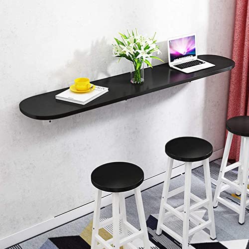 GNYVZXPLQ Computer-Tisch, Wandklapptisch, Werkbank, Schreibtisch for Esszimmer, Arbeitszimmer, Küche, Mehrfarbig (60–120) x 30 cm(Black,60x30cm(24x12)) von GNYVZXPLQ