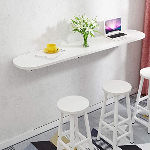 GNYVZXPLQ Computer-Tisch, Wandklapptisch, Werkbank, Schreibtisch for Esszimmer, Arbeitszimmer, Küche, Mehrfarbig (60–120) x 30 cm(White,60x30cm(24x12)) von GNYVZXPLQ