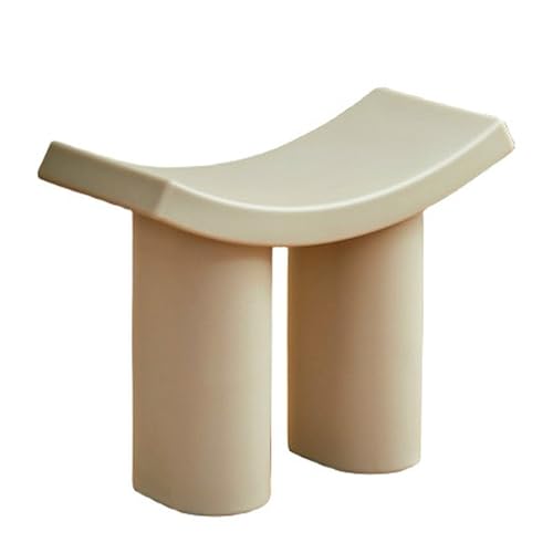 GNYVZXPLQ Fußstützen-Hocker, Kunststoff-Schuhwechselhocker, Sofa-Fußstütze, extra Sitzgelegenheit für Wohnzimmer, Eingangsbereich, Flur, Schlafzimmer, 53 cm L x 24 cm B x 44 cm H (Hellgrau) von GNYVZXPLQ