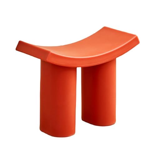 GNYVZXPLQ Fußstützen-Hocker, Kunststoff-Schuhwechselhocker, Sofa-Fußstütze, extra Sitzgelegenheit für Wohnzimmer, Eingangsbereich, Flur, Schlafzimmer, 53 cm L x 24 cm B x 44 cm H (rot) von GNYVZXPLQ
