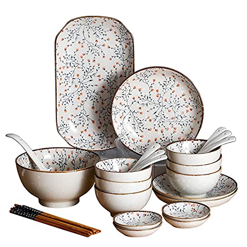 GNYVZXPLQ Keramikfrüchte, Packung mit 46 Keramik-Geschirr-Sets for 10 Personen, mikrowellengeeignet GNYVZXPLQ Keramikfrüchte, Packung mit 46 Keramik-Geschirr-Sets for 10 Personen, mikrowellengeeignet von GNYVZXPLQ