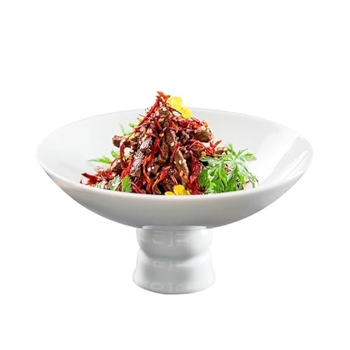 GNYVZXPLQ Keramikfrüchte, Restaurant Keramik Teller for Dessert Obst Salat Suppe Pasta Vorspeisen mit Füßen(6 Inch) von GNYVZXPLQ