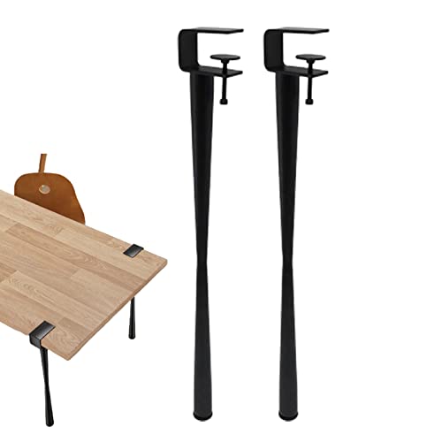 GNYVZXPLQ Metall Tisch Beinrahmen, 4 Stück Tischbeine aus Eisen in F-Form for DIY-Möbel, ohne Stanzen, Mehrfarbig (45–75) cm(Black,75cm(30in)) von GNYVZXPLQ