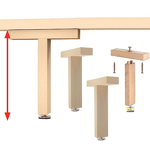 GNYVZXPLQ Metall Tisch Beinrahmen, 4er-Pack verstellbare Möbelbeine aus Holz, Höhe 8–39 cm(37cm(14.5in)) von GNYVZXPLQ