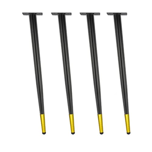 GNYVZXPLQ Metall Tisch Beinrahmen, DIY Metall Tischbeine for Tisch Schreibtisch Nachttisch mit Befestigungsschrauben Multicolor 40-100cm(Black Gold,60cm/23.6in) von GNYVZXPLQ