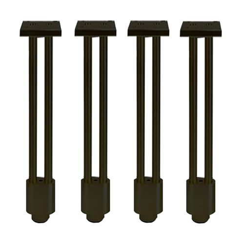GNYVZXPLQ Metall Tisch Beinrahmen, DIY Metallmöbelbeine Aluminium Multicolor Mehrere Größen Packung mit 4(Black,15cm/5.9in) von GNYVZXPLQ